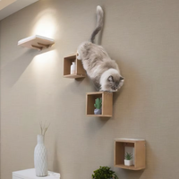 Plate-forme de hamac d'arbre de meubles de mur de chat en bois durable de Offres Spéciales pour l'escalade