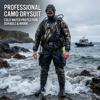 Combinaison de plongée camouflage personnalisable |   Combinaison étanche de qualité supérieure pour la plongée sur glace et les opérations en eaux profondes
