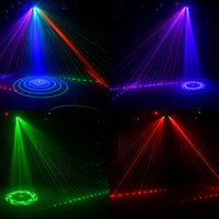 Projecteur laser à 6 faisceaux IP20, contrôle DMX512, RGB 45W, éclairage laser de scène pour discothèque, DJ, soirée