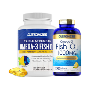 Gmp Gecertificeerd Gezondheidszorg Supplement Oem Diepzee Wilde Alaska Geraffineerde Epa Dha Visolie Omega 3 1000Mg Softgel Capsules - Product Image 2