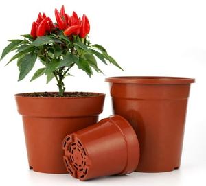Pots ronds en plastique pour plantes, boutures de semis, démarrage de la jardinière, Pots en plastique pour pépinière, Pot de fleurs adapté au jardin, à la cour et au parc - Product Image 1