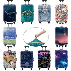 Housse de protection pour valise à motif géométrique, nouveau design, imperméable, élastique, tissu extensible écologique - Product Image 3