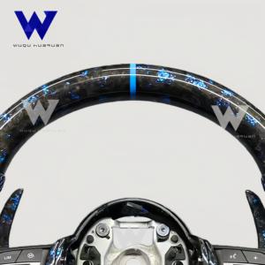Volante in Fibra di Carbonio con Motivo Forgiato Blu Adatto per <span class=keywords><strong>BMW</strong></span> F10 F30 F11 E90 E70 <span class=keywords><strong>E87</strong></span> E92 <span class=keywords><strong>F20</strong></span> F21 F31 F32 F07 F12 M3 M6 - Product Image 4