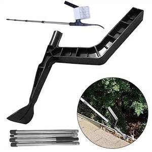 Pala de limpieza de canaletas de techo Qingle Scoop para Garden Ditch Villas herramienta de limpieza de canaletas y pala de hojas cepillo de alero al aire libre - Product Image 1