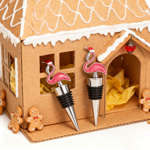 Tapón en forma <span class=keywords><strong>de</strong></span> flamenco <span class=keywords><strong>con</strong></span> sombrero <span class=keywords><strong>de</strong></span> Papá Noel, tapón <span class=keywords><strong>de</strong></span> <span class=keywords><strong>vino</strong></span> <span class=keywords><strong>de</strong></span> Metal, accesorios para el hogar, accesorios para <span class=keywords><strong>manualidades</strong></span>, <span class=keywords><strong>tapones</strong></span> para botellas <span class=keywords><strong>de</strong></span> vacío para Navidad - Product Image 3