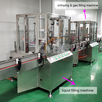 Ligne de production automatique de remplissage de peinture en aérosol Aile Machine de fabrication d'aérosol pour bouteilles en plastique Noyau PLC nouvel état