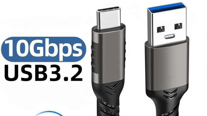 SUMPK Cavo USB C 3.1 Gen 2, 3m 100W Con Angolo Retto, 10Gbps E Video 4K 60Hz, Confezione Da 2 - 2
