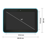 Portworld D140T Tableta con Pantalla Táctil Android de 13.3/14 Pulgadas, Pantalla IPS Full HD, NFC, POE para Gestión de Visitantes, Kiosco de Autoservicio
