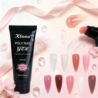 Kit de gel poly pour ongles Klana, 9 couleurs en stock, gel d'extension rapide pour ongles, gel professionnel pour la pose d'ongles, vente en gros pour salons de manucure