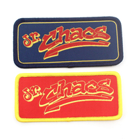 Écusson de logo personnalisé à coudre sur des vêtements patchs de lettres tissés en 3D brodés avec boucle de crochet patchs de broderie tissés