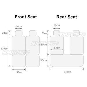 Funda Universal para Asientos de Coche, 5 Plazas, Funda de Asiento de Cuero PU, Antideslizante, Protectora, con Reposacabezas y Almohadas Lumbares 5D para Auto y SUV - Product Image 6
