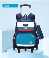 Nouveau Sac à Dos à Roulettes Tendance Rétro pour Élèves du Primaire, Unisexe, Grande Capacité, Multi-compartiments, en Nylon Respirant