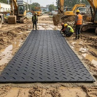 Tapis de protection robuste 3x8, tapis de sol en plastique HDPE 4x8, revêtement de sol temporaire, tapis composites HDPE