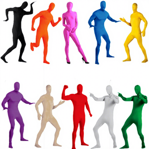 Disfraz de Halloween de color sólido para niños, traje de cuerpo completo de spandex Zentai, mono para cosplay, fiesta, juego de rol, disfraz - Product Image 1
