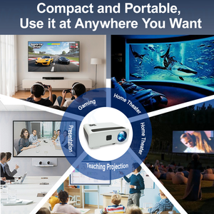 Proyector inteligente Android 11 1080P TOF Lámpara LED de enfoque automático Proyector de video 16G ROM <span class=keywords><strong>Asistente</strong></span> de voz de Google incorporado para películas en casa - Product Image 6