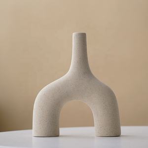 आधुनिक शैली शादी की सजावट नॉर्डिक सूखे फूल ईख व्यवस्था पार सिरेमिक गुलदस्ते - Product Image 4