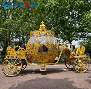 Nouvelle Carrosse de Mariage Électrique de Luxe Dorée, Modèle Princesse Royale, pour Location Commerciale - Product Image 5