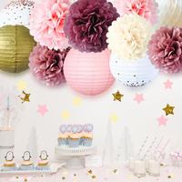 Pom Poms en tissu or Rose Blush, 50G, papier, lanternes, paillettes dorées, confettis de fête pour mariage, saint-valentin