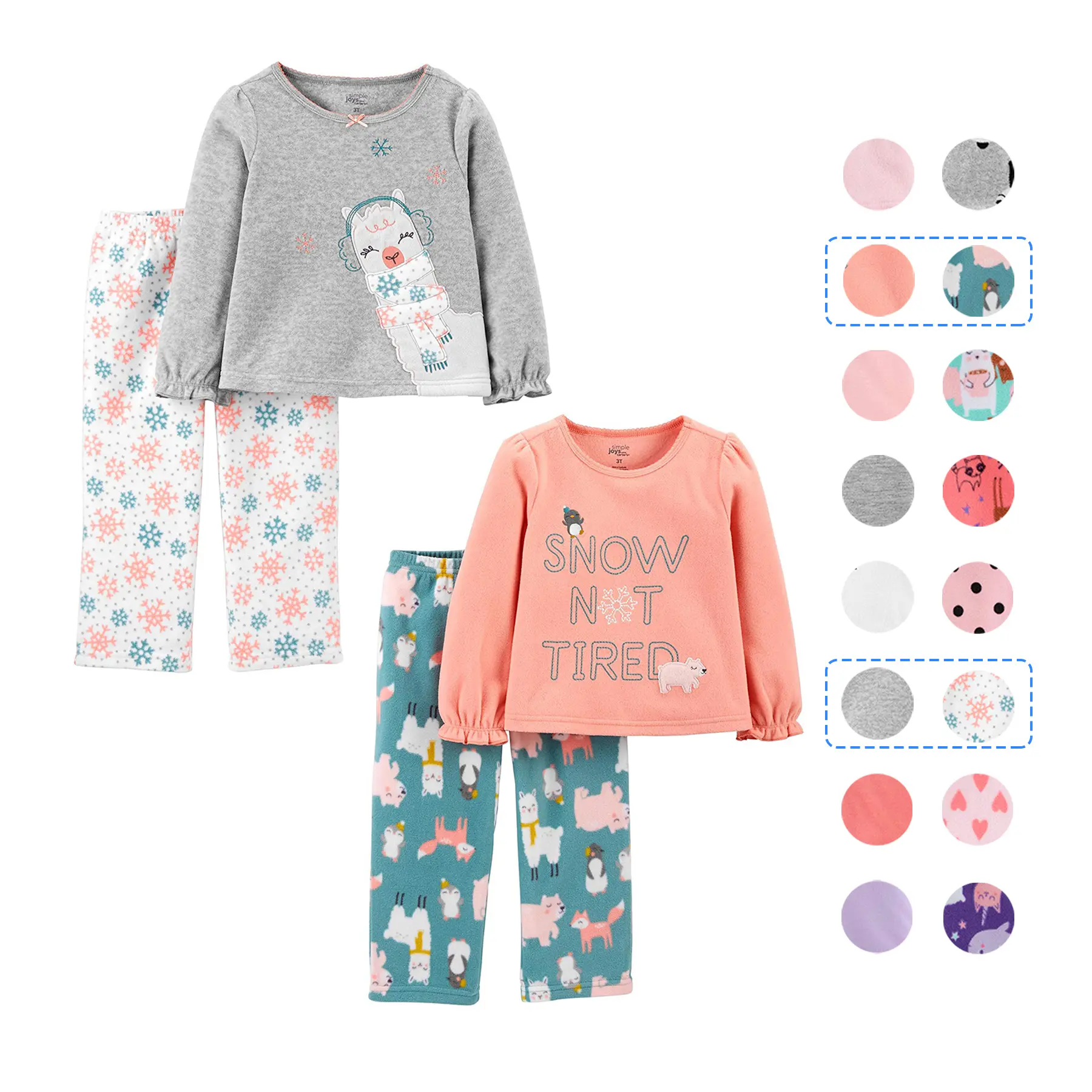 Candy Girl Children's Pajamas Baby Loose And Comfortable Clothes Family Suit 2 Clothes Kids Pyjamas 100% Cotton Pajamas