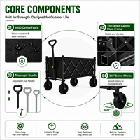 Chariot de camping portable NF-750, matériaux de qualité supérieure, tissu Oxford 600D double couche, pliable, multifonctionnel