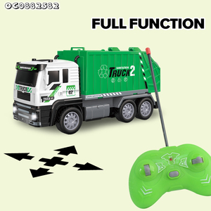 Illuminati 4 canali nuova città di pulizia di servizi igienico-sanitari <span class=keywords><strong>camion</strong></span> della <span class=keywords><strong>spazzatura</strong></span> giocattoli modello di auto scala 1:24 pezzi personalizzati per bambini all'ingrosso - Product Image 3