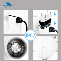 Kit de ventilateur axial en plastique DCFAIR RF-160W1 pour extracteur d'air, moteur AC en ligne, diamètre de conduit de 6 pouces