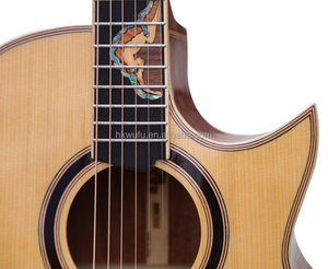 Offre spéciale : Guitare acoustique de 41 pouces, entièrement en bois massif, avec une table en épicéa de qualité supérieure et un dos et des éclisses en acajou, offrant un son exceptionnel. - Product Image 5
