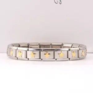 Italian Charms Bracelet Gold Plated Star Wrist Bands Bracelets Friendship Bracelets Gifts