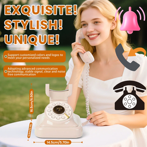 Téléphone Filaire à Cadran Rotatif Style Ancien – Téléphone <span class=keywords><strong>Fixe</strong></span> de Bureau en Plastique Durable pour Maison, Bureau, Hôtel, École et Vente en Gros - Product Image 5