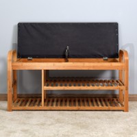 Banc à chaussures d'entrée moderne avec siège, étagère de rangement pour chaussures à 2 niveaux avec chaise