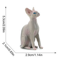 Mainan Model Hewan Simulasi Lintas Batas Seri Kucing untuk Kucing Siam, Ragdoll, Calico & Tanpa Bulu (Bahan PVC)