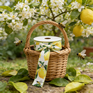 Ruban Grosgrain NAISHI en <span class=keywords><strong>Bobine</strong></span> – Vente en Gros, 10 Yards, 38mm, Motifs Floraux Printaniers, Bord <span class=keywords><strong>Fil</strong></span>é - Product Image 4