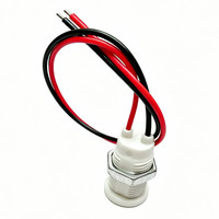 Port USB-C femelle Type-C 2p blanc, étanche, avec bande lumineuse transparente, fixation par vis, indicateur LED, verrouillage par filetage, 5A