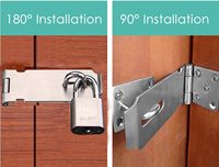 Serrure de porte de congélateur, de placard ou de tiroir en acier inoxydable moderne, durable, écologique, à angle droit, à 90 degrés, sans loquet, pour salle de bain