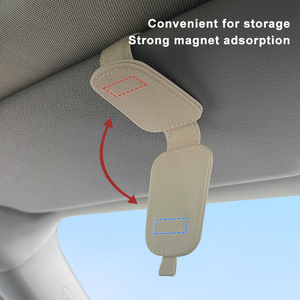Автомобильный универсальный зажим для очков Солнцезащитный козырек Солнцезащитный кронштейн Магнитный билет портативное устройство для хранения автомобильных запчастей и аксессуаров - Product Image 3