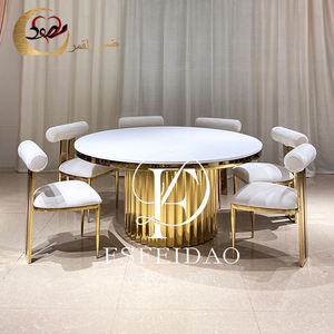Table de mariage ronde d'acier inoxydable d'hôtel de Banquet Hall pour l'événement de partie - Product Image 1