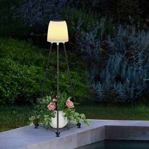 Lampes solaires de sol imperméables pour l'extérieur, lampes solaires de jardin décoratives pour l'intérieur, lampes solaires de sol LED avec support pour plantes - Product Image 5