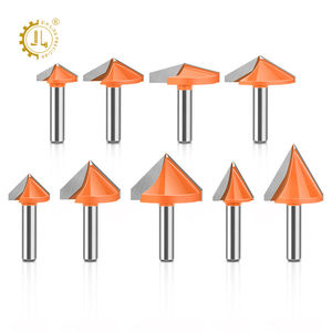Fraise à rainurer en V à pointes en carbure 120 °   Embouts en V à 90 degrés 150 °   Fraise à rainurer en V de précision 3D en carbure monobloc de 8 mm pour le <span class=keywords><strong>bois</strong></span> - Product Image 1