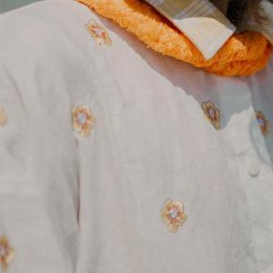 เสื้อเชิ้ตแขนยาวสไตล์ฮาวาย ออกแบบโดยผู้ผลิต ปักลาย เสื้อทรงหลวม สั่งตัดได้ เสื้อผ้าลินิน 100% - Product Image 5