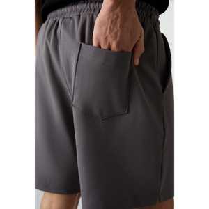 Tommylife Pantalones cortos de algodón oversize para hombre, color gris oscuro, ajuste cómodo 81274 - Product Image 3