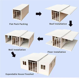 Best Price Double Wing Folding Expansion Container House Three Rooms One Living Room Livable Movable Quick Assembly <b>Box</b> - Product Image 6