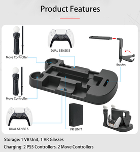 2023 Support de stockage de station de charge de contrôleur de jeu <span class=keywords><strong>Ps5</strong></span> pour manette de jeu Ps4 VR <span class=keywords><strong>Move</strong></span> - Product Image 3
