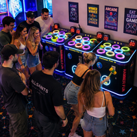   Machine de jeu Hammer Game commerciale, jeu d'arcade à monnayeur avec tableau de scores numérique et détection de mouvement, en anglais, pour l'amusement