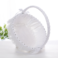 Cadeaux de mariage pour fête nuptiale fournitures de décoration motif fleur rose grande taille ruban arc femmes filles panier de mariage fleurs
