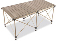 Table pliante légère en alliage d'aluminium, design moderne, hauteur réglable, résistante aux intempéries, personnalisable, pour le camping
