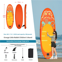 Planche de surf gonflable multifonctionnelle pour enfants, thème de dessin animé, matériau PVC, écologique, portable, gonflage facile, planche à pagaie à haute charge