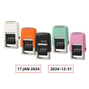 Sello de goma autoentintado personalizado con logotipo de texto de número en inglés para álbum de recortes Diy con fecha para archivos de oficina mes día marcado 2,8mm - Product Image 2