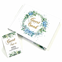Carnet à couverture rigide personnalisable avec dorure à chaud, reliure spirale, papier offset, pelliculage mat pour invités de mariage