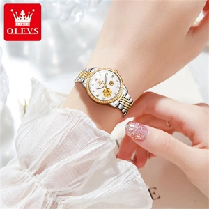 Envío Directo OLEVS 6706 Reloj Elegante de Diamantes para Mujer, Resistente al Agua, con Luz Nocturna, Reloj Mecánico Automático, Regalo para Mujer - Product Image 4