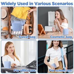 Versatile Corduroy Multi-Functional Pouch Stylish Solution for Organizing <b>Period</b> Supplies Cosmetics and Daily Essentials - Product Image 6